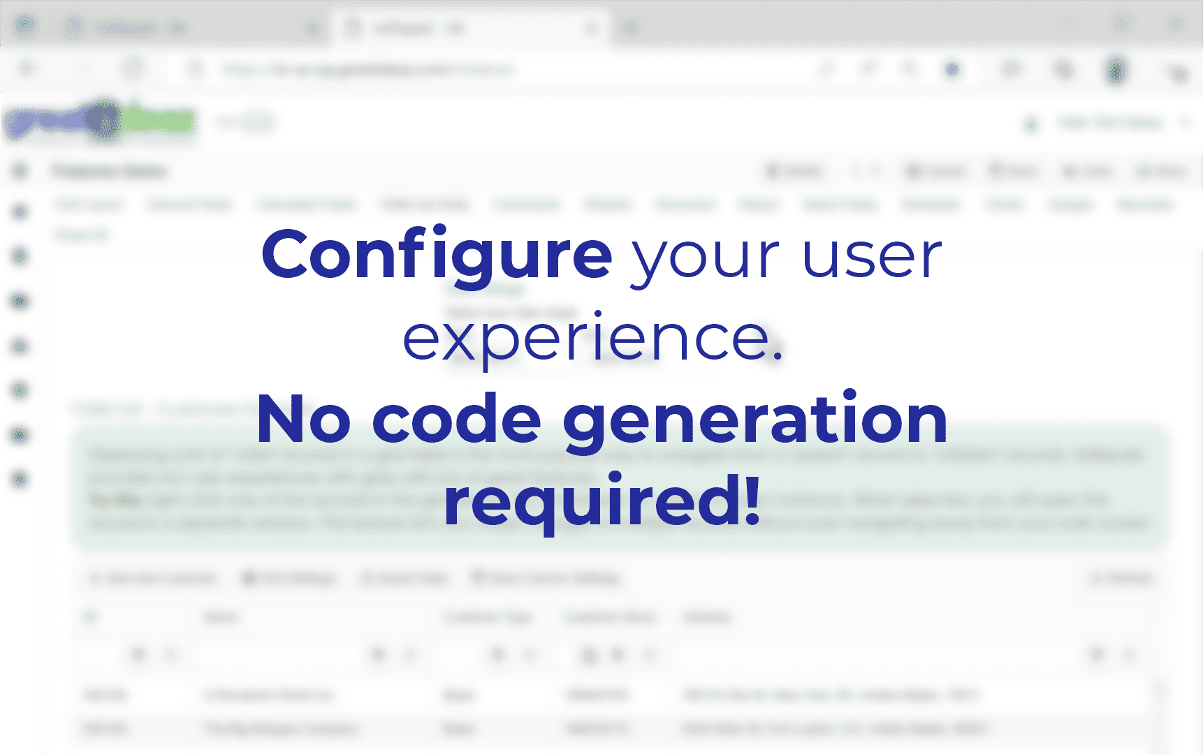 Configure user experience